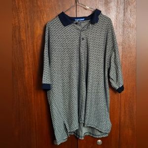 Swingster Made In USA Polo Shirt. Neat Design XXL. Vintage